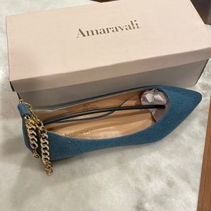 Amaravali denim flats 9.5 with ankle chain